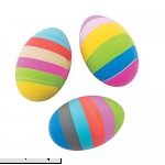 Fun Express Easter Egg Erasers for Easter Stationery Pencil Accessories Erasers Easter 12 Pieces  B076DTDQTC